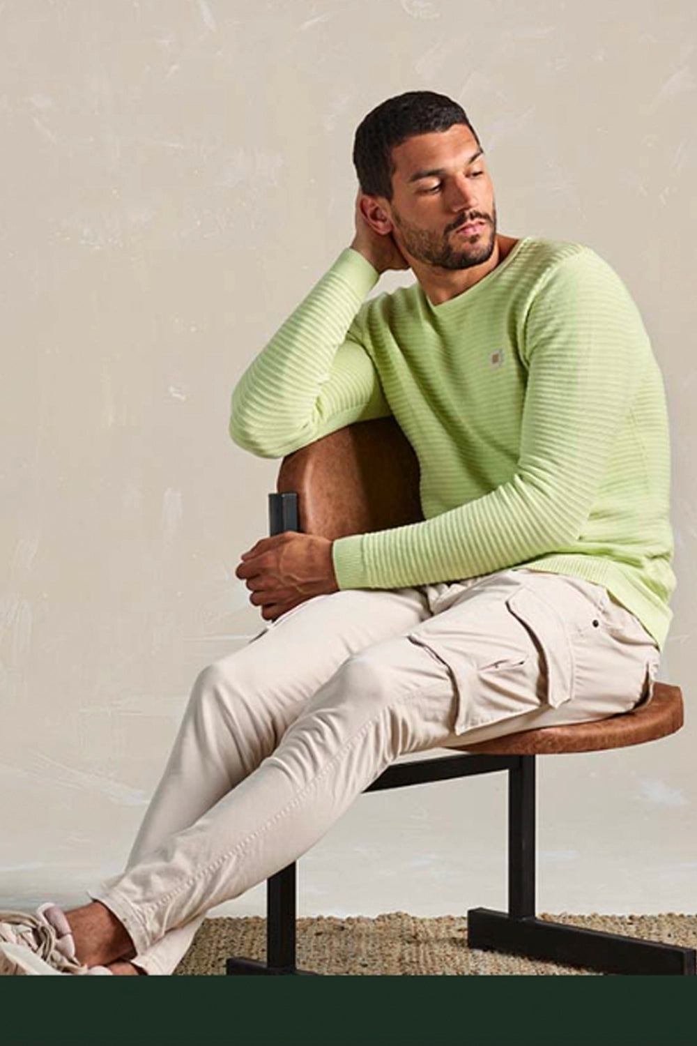 NXS RIBBED CREW COTTON KNIT