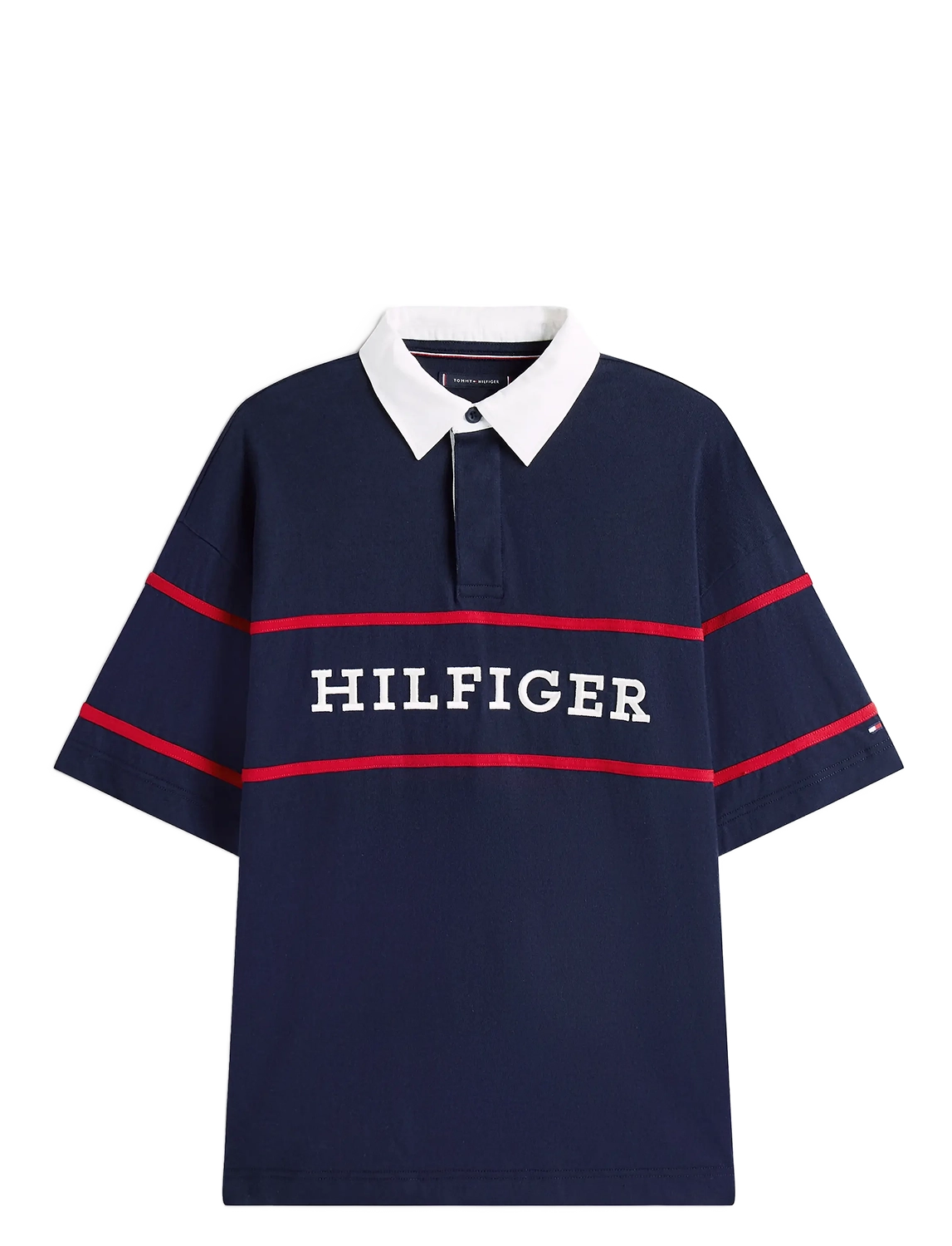 TOMMY HILFIGER AMERICANA COLOURBLOCK EMBROIDERED S/S RUGBY MW0MW39868