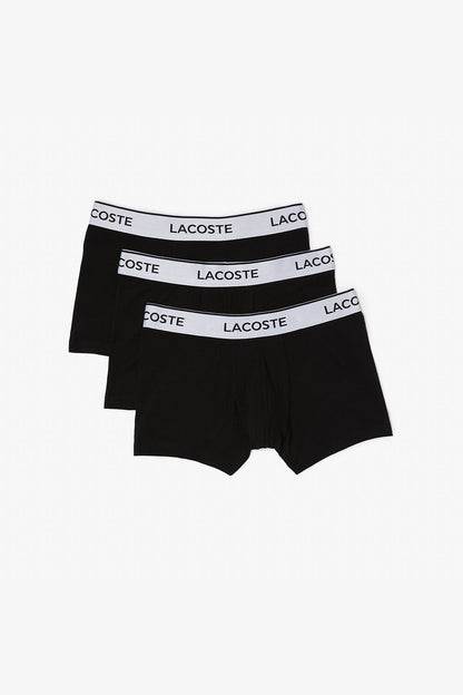 LACOSTE CLASSIC COTTON STRETCH SOLID 3PK TRUNK 5H8385