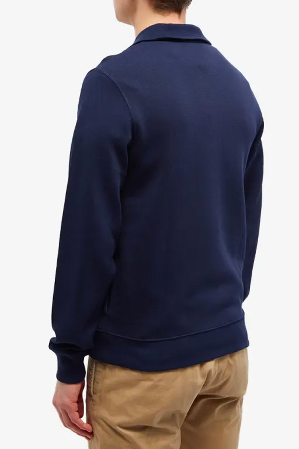 LACOSTE ESSENTIALS HALF ZIP RIBBED KNIT AH0235