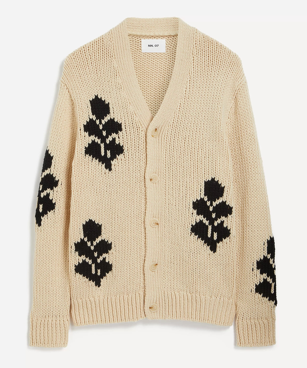 NN07 MIKA CHUNKY INTARSIA PATTERN CARDIGAN 6620