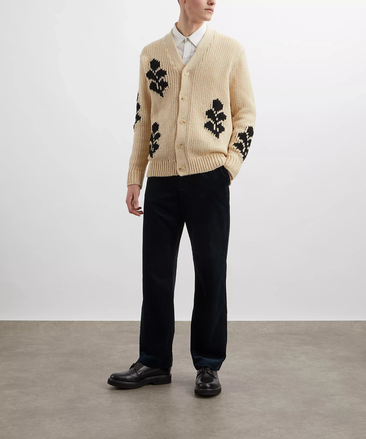 NN07 MIKA CHUNKY INTARSIA PATTERN CARDIGAN 6620