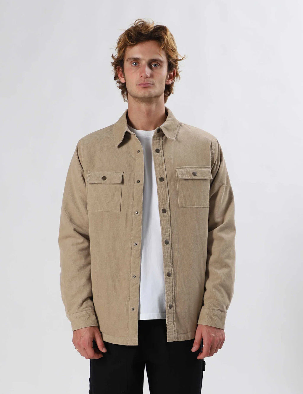 MR SIMPLE QUILTED CORD JACKET M093521