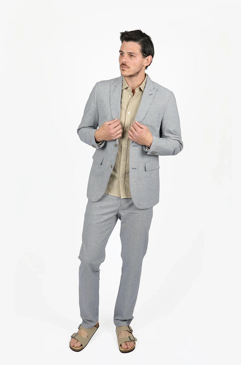 JAMES HARPER LINEN COTTON BLEND HOUNDSTOOTH BLAZER JHJ116