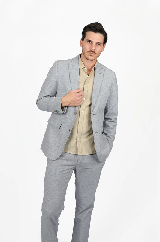 JAMES HARPER LINEN COTTON BLEND HOUNDSTOOTH BLAZER JHJ116