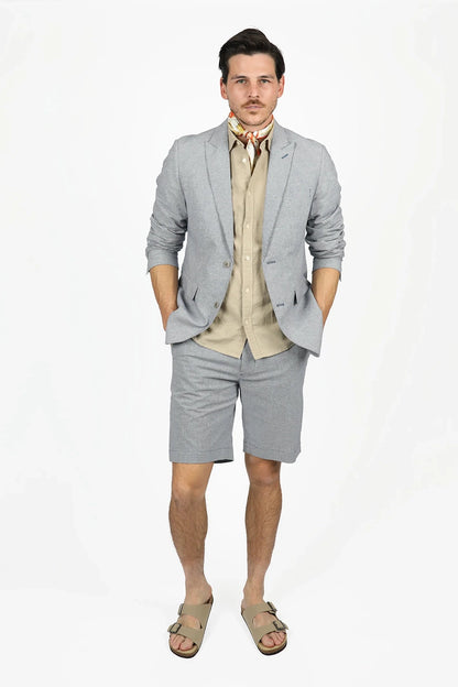 JAMES HARPER LINEN COTTON HOUNDSTOOTH SHORTS JHSH26