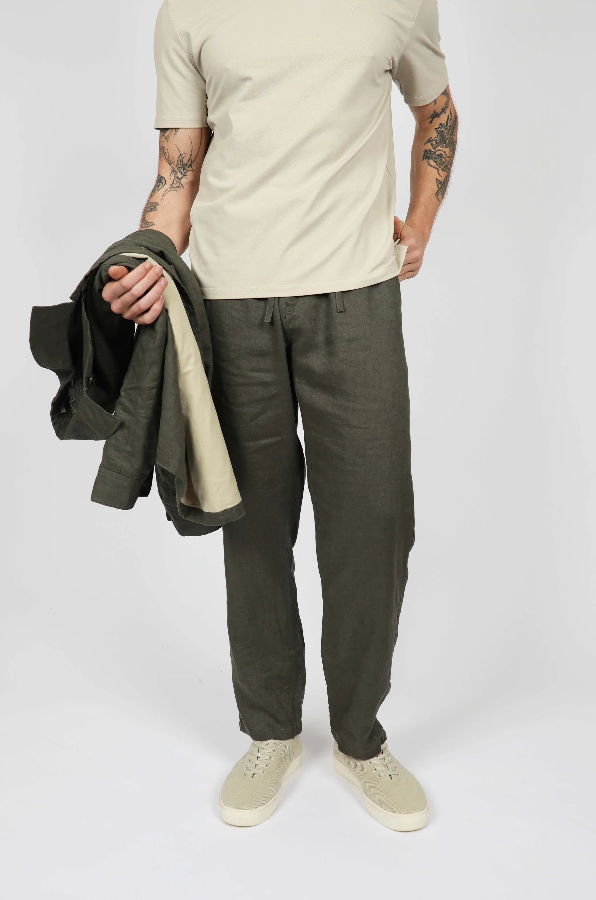 JAMES HARPER LINEN RELAXED WAIST PANT JHTR55