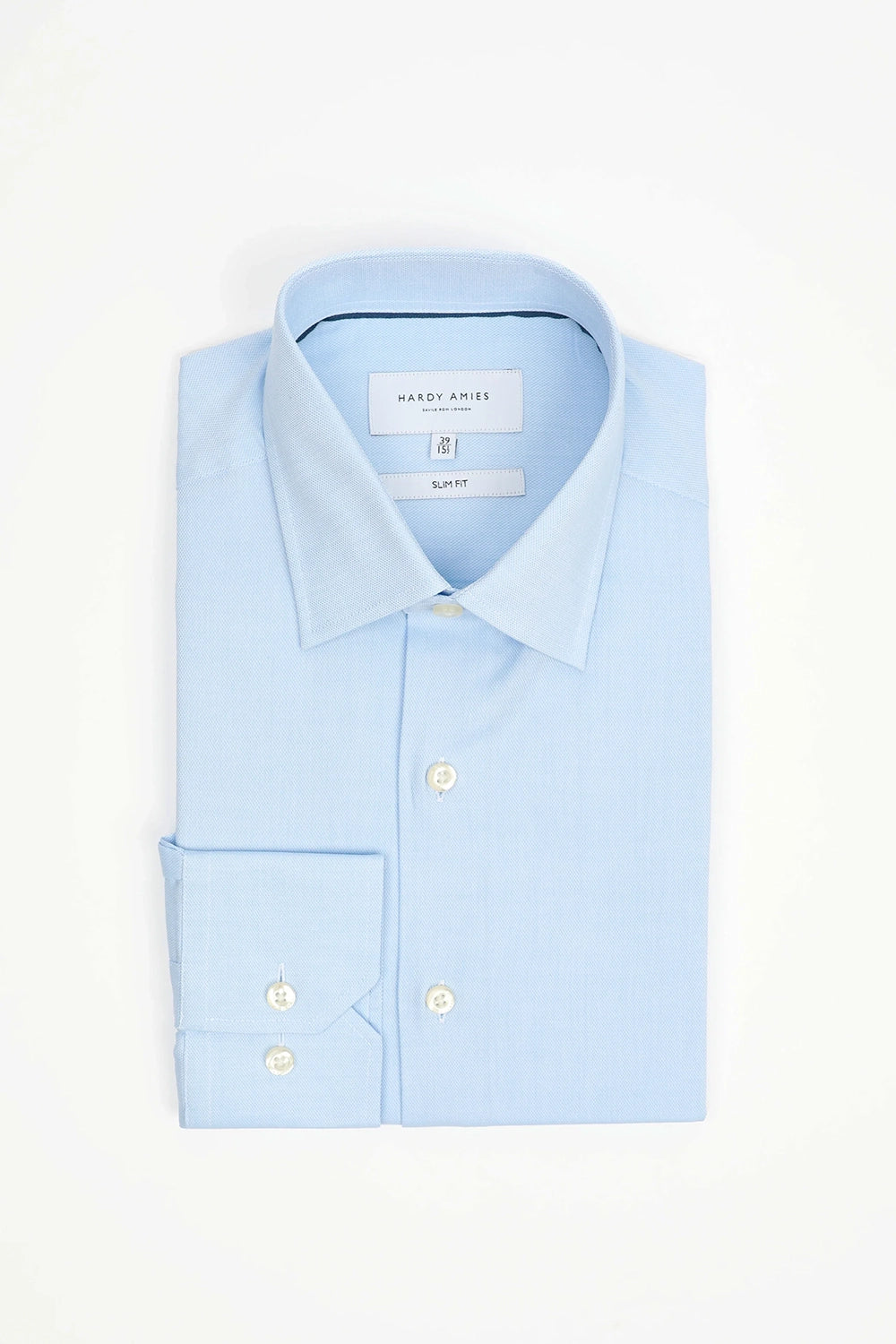 HARDY AMIES PLAIN SLIM FIT L/S SHIRT HA462SF