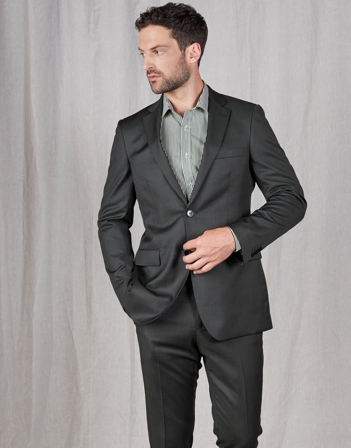 REMBRANDT 100% REDA WOOL COOPER SUIT JACKET AV9679JCG