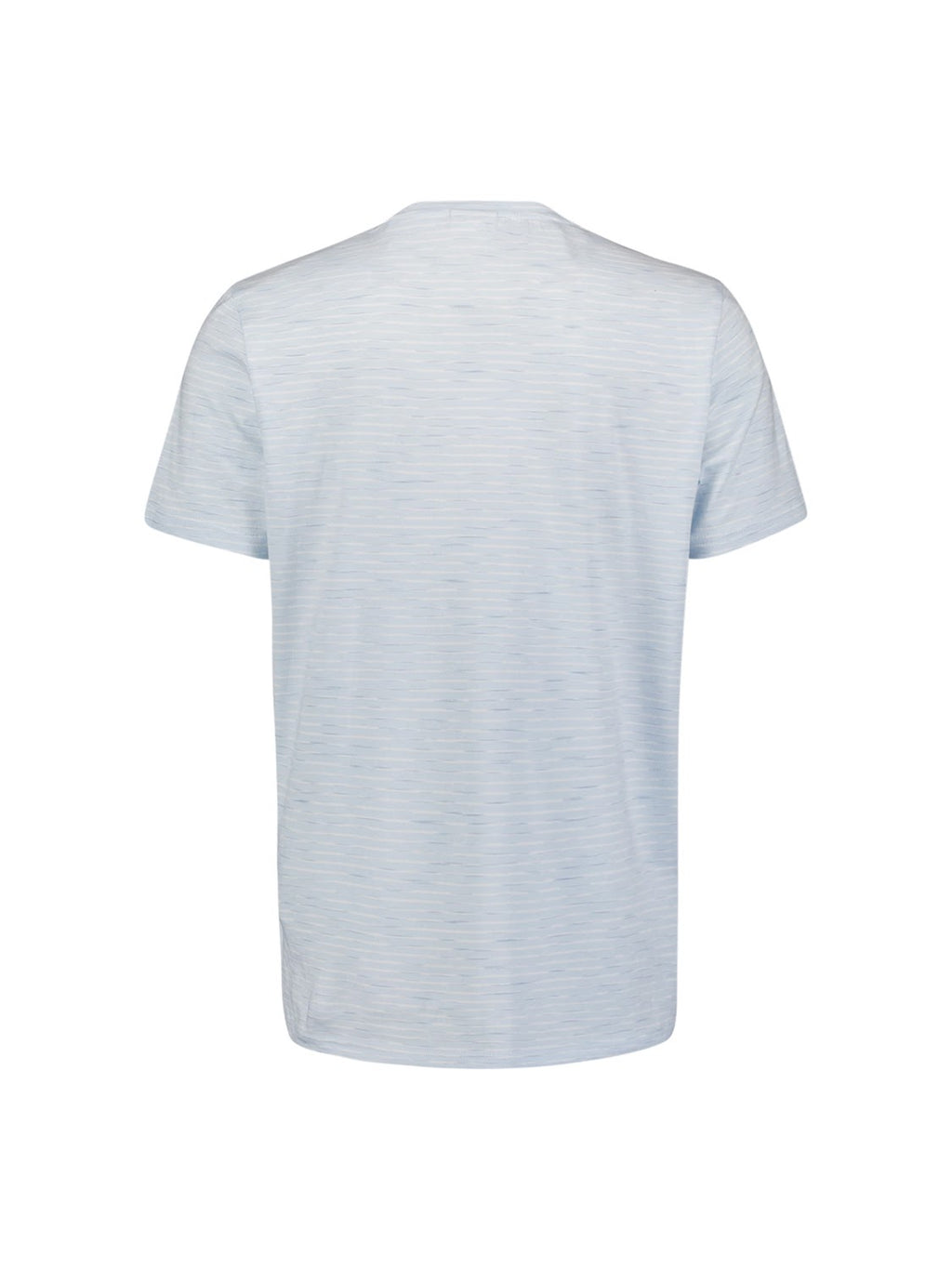 No Excess Striped Crew Neck Tee in Sky