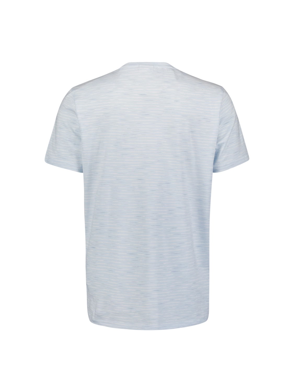 No Excess Striped Crew Neck Tee in Sky