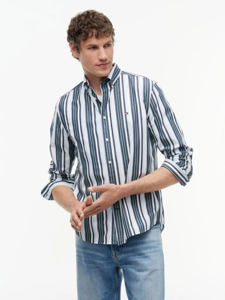 TOMMY HILFIGER POP MULTI STRIPE L/S SHIRT MW0MW43351