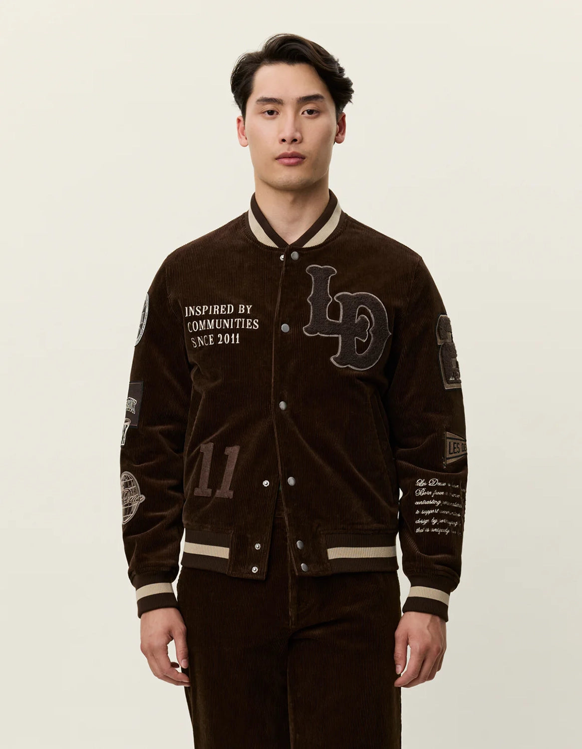 LES DEUX CORDUROY VARSITY JACKET 1001022