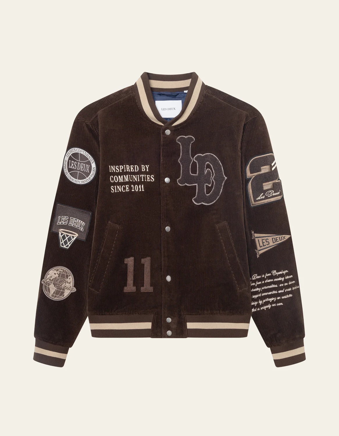 LES DEUX CORDUROY VARSITY JACKET 1001022