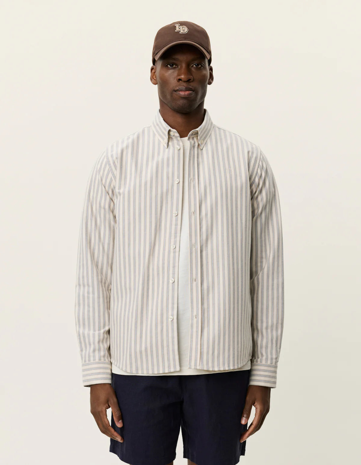 LES DEUX KONRAD STRIPED OXFORD L/S SHIRT 1001316