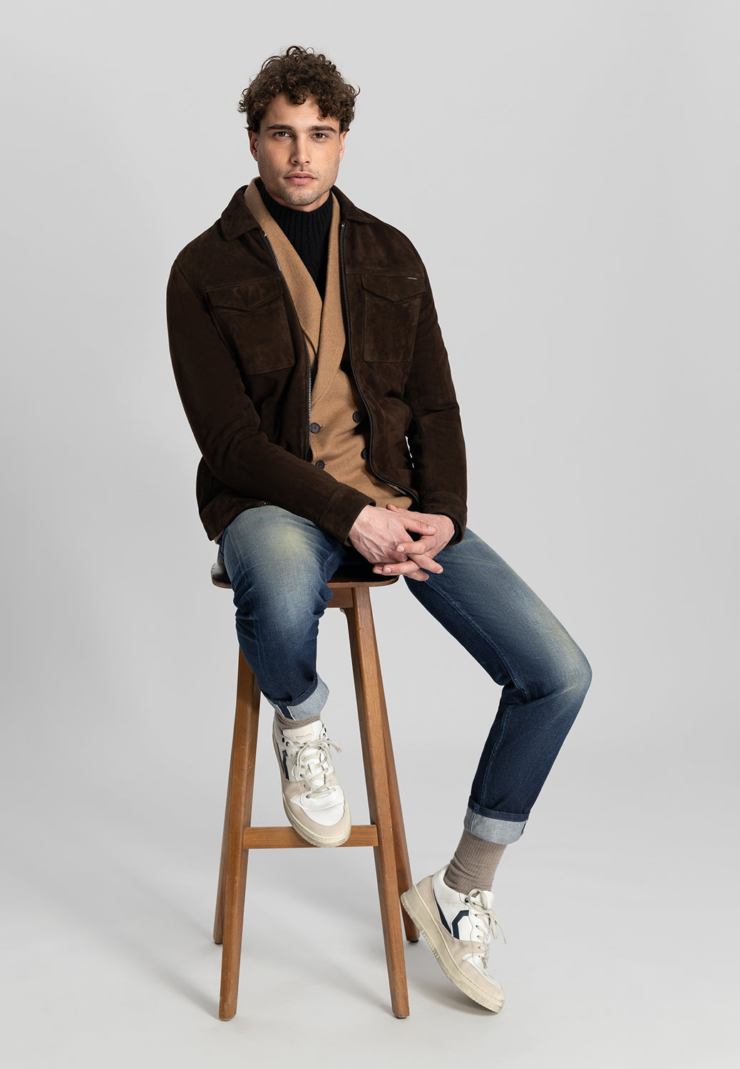 DSTREZZED CARR SEUDE ZIP JACKET 101438