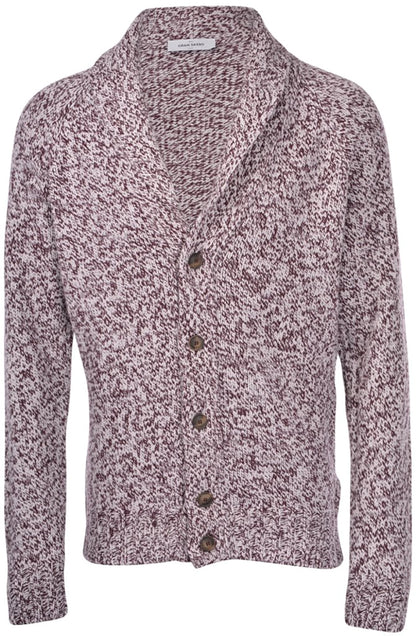 GRAN SASSO 100% ITALIAN WOOL SHAWL NECK MARLE CARDIGAN 10195