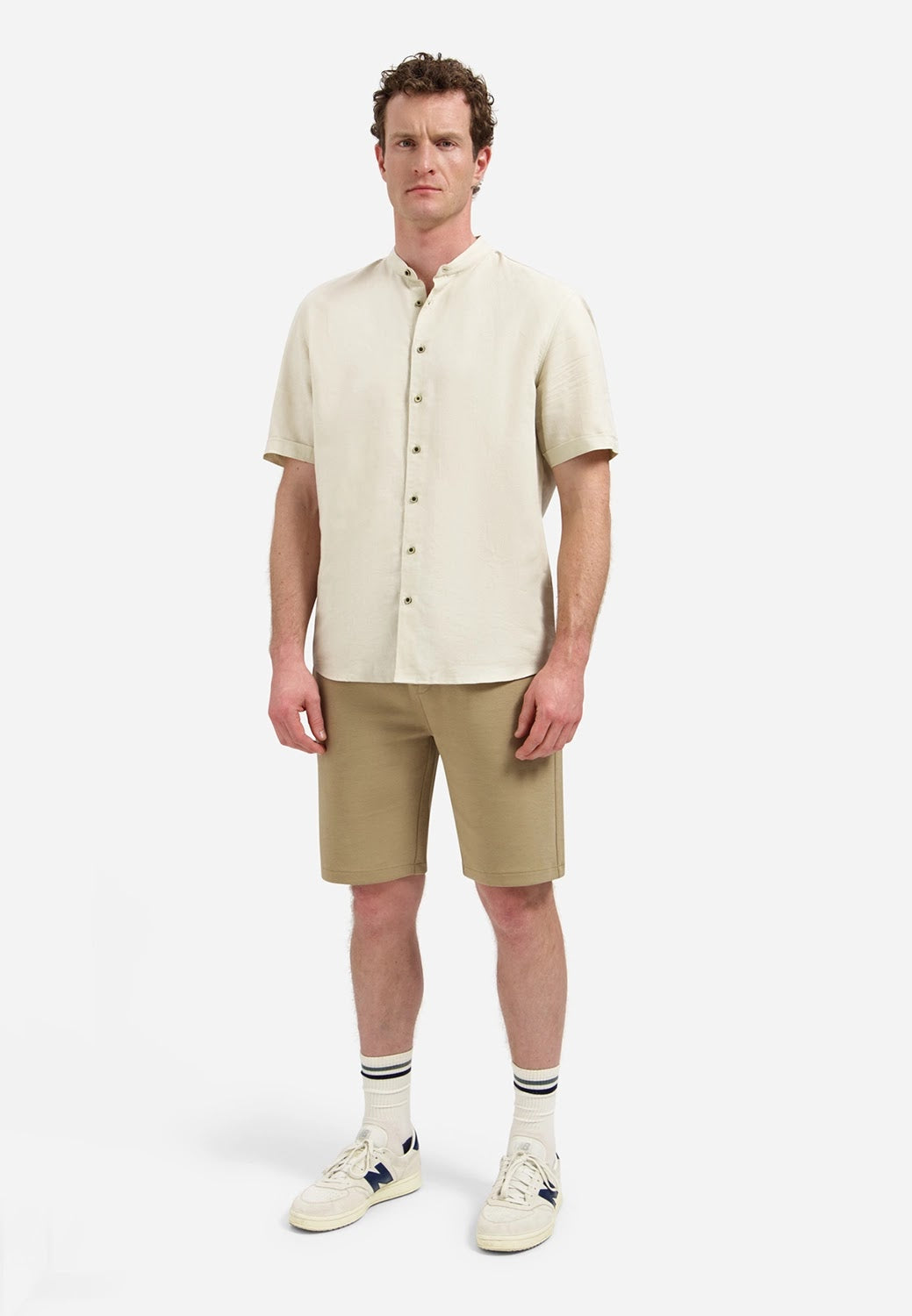 No Excess Stretch Jersey Short in Taupe