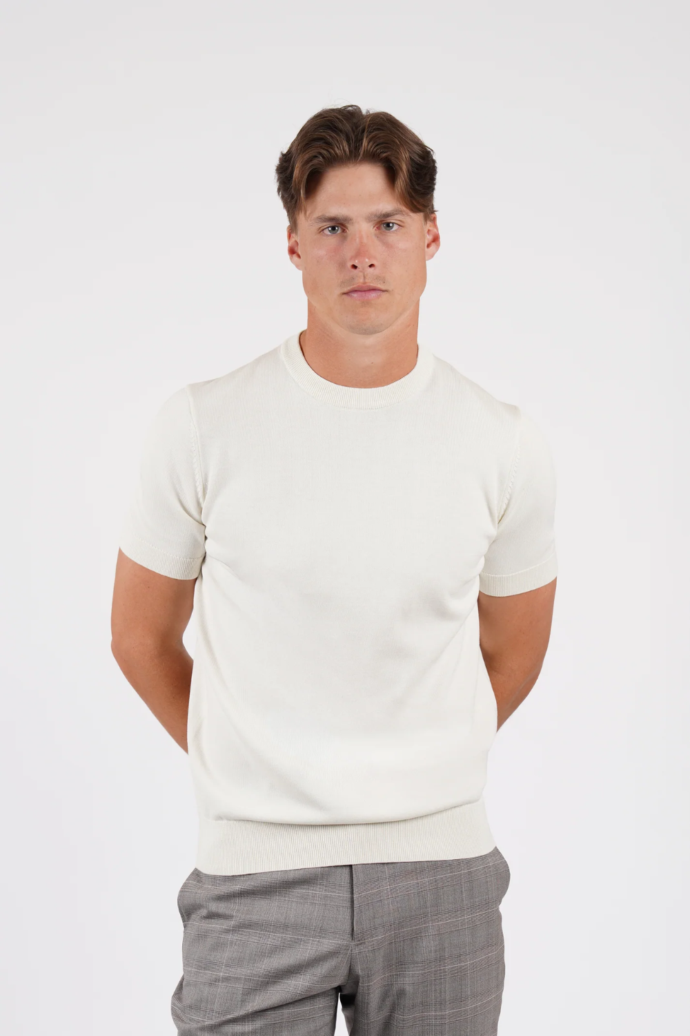 HARDY AMIES COTTON SILK S/S KNITWEAR TSHIRT