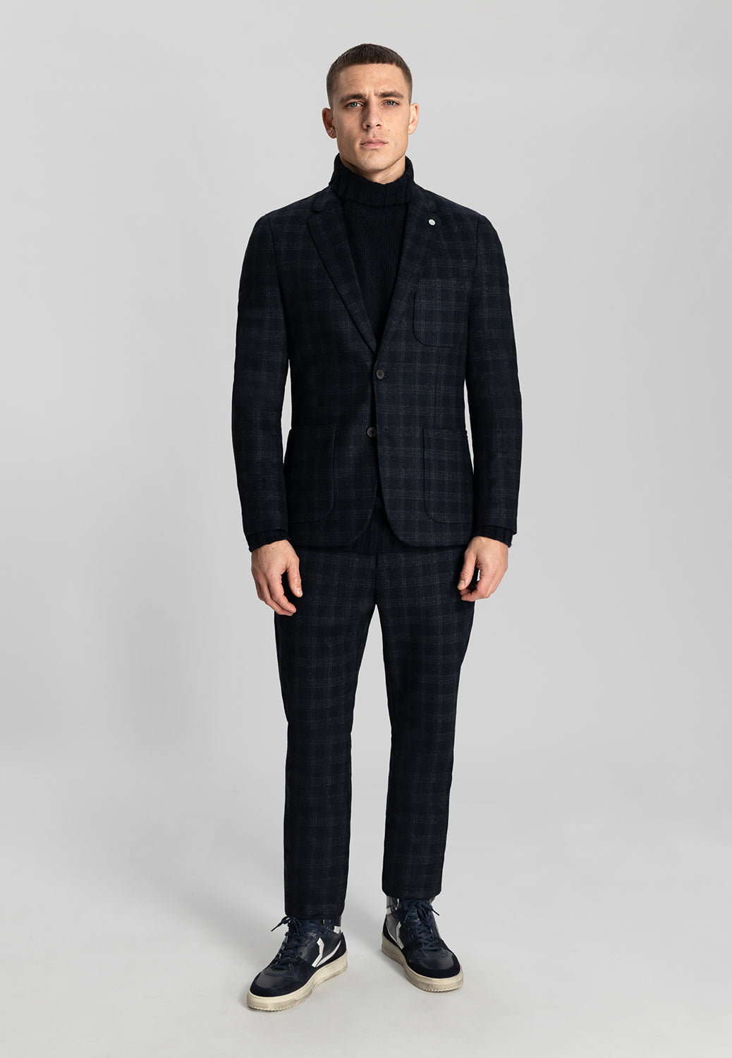 DSTREZZED TRAVEL CHECK STRETCH BLAZER 111346