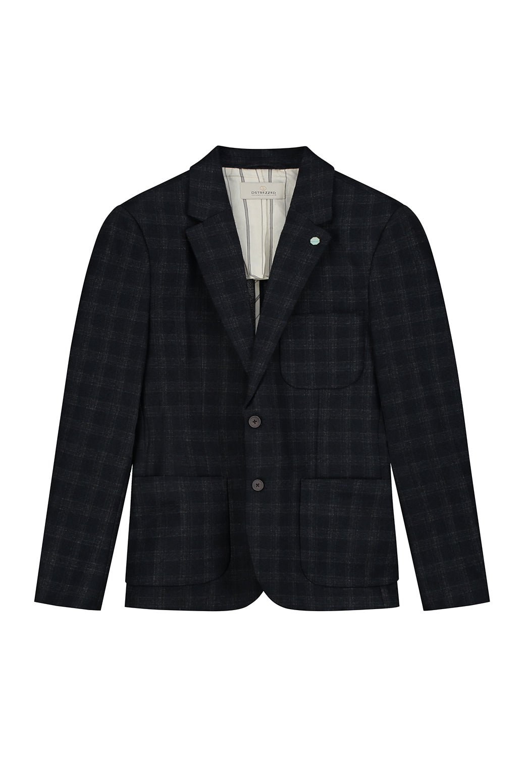 DSTREZZED TRAVEL CHECK STRETCH BLAZER 111346