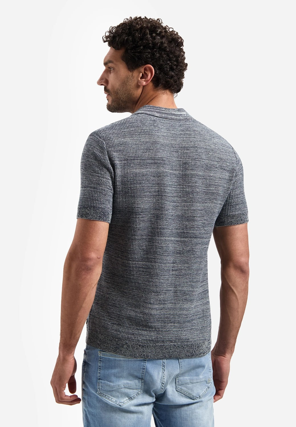 No Excess Knit Polo in Night