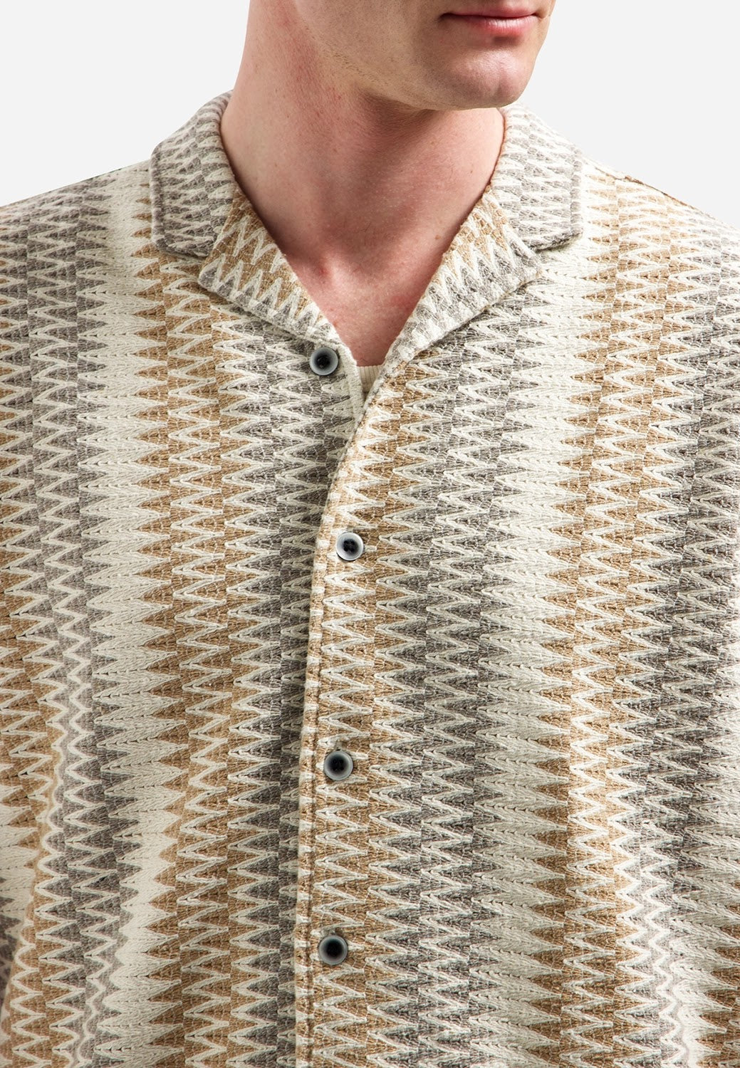No Excess Soft Cotton Textured Short Sleeve Shirt in Kit