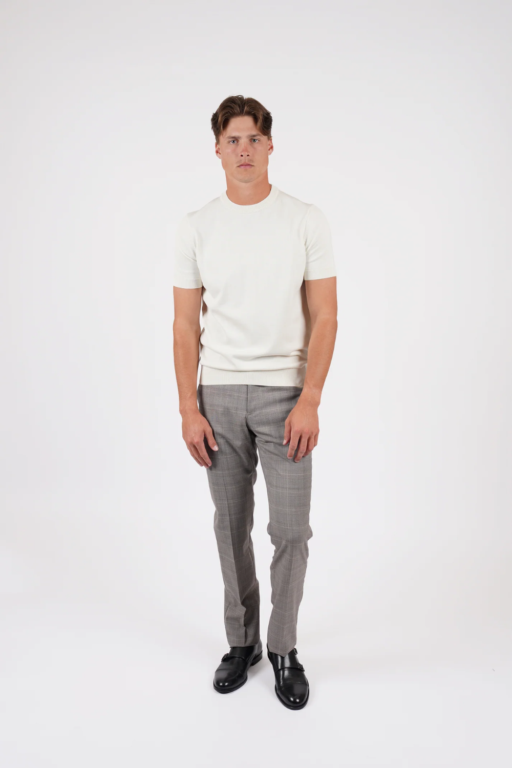 HARDY AMIES COTTON SILK S/S KNITWEAR TSHIRT