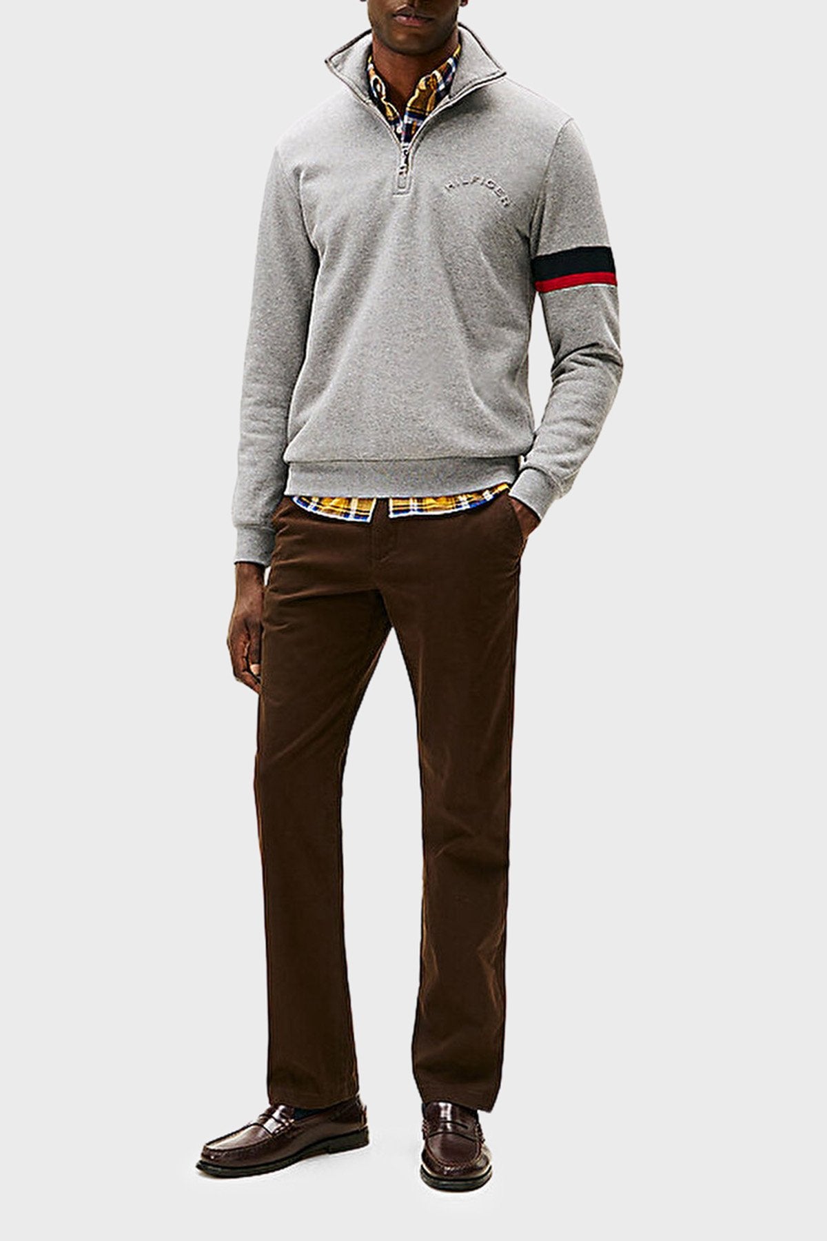 TOMMY HILFIGER RWB INSERT 1/4 ZIP SWEATSHIRT MW0MW40480