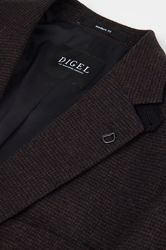DIGEL EZZO WOOL BLEND STRETCH PUPPYTOOTH MODERN FIT BLAZER 1240247