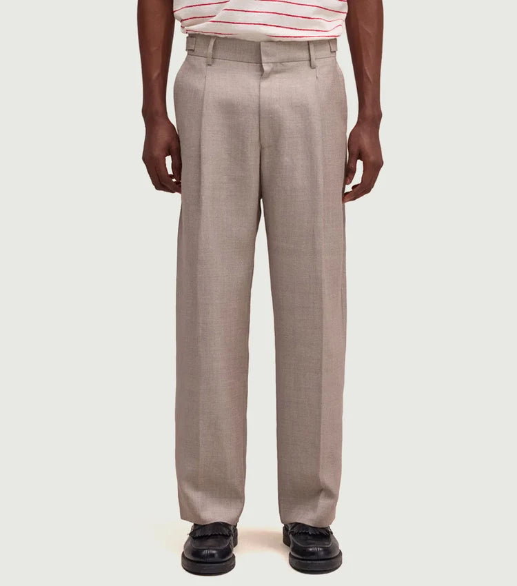 NN07 KAY LINEN WOOL RELAXED PLEAT TROUSER 10027