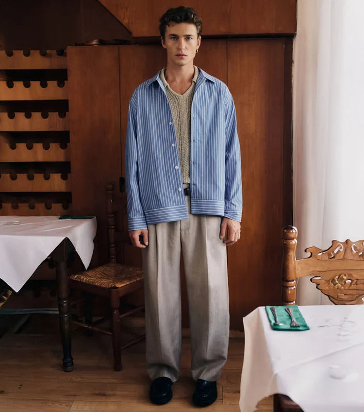 NN07 KAY LINEN WOOL RELAXED PLEAT TROUSER 10027