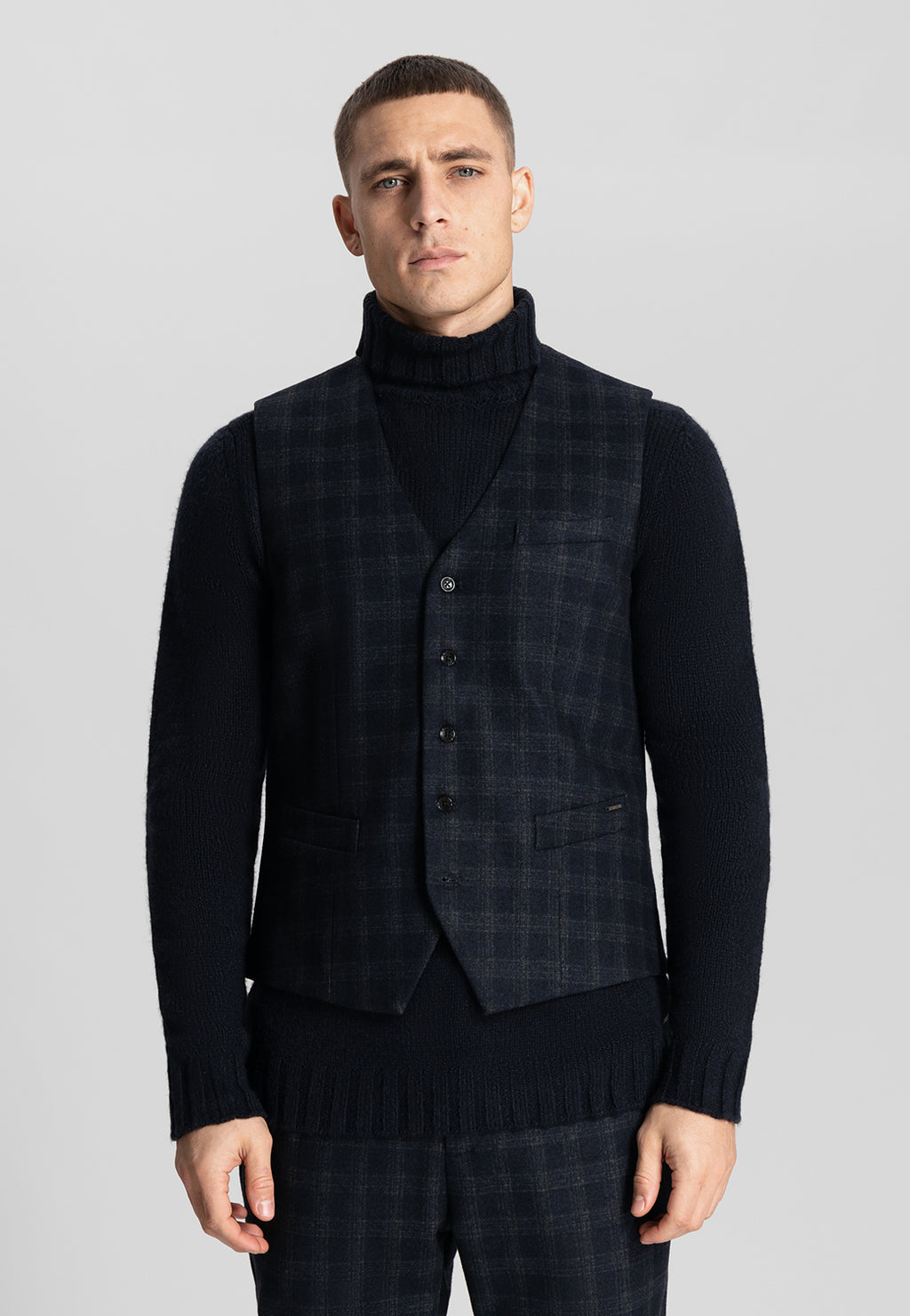 DSTREZZED TRAVEL CHECK GILET 121232