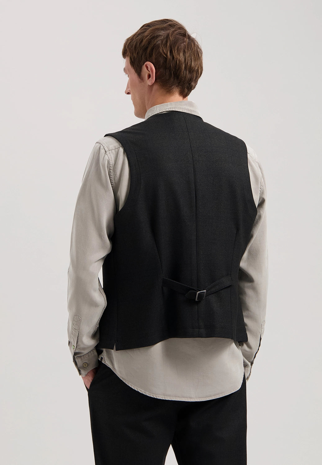 DSTREZZED STRETCH JERSEY CHECK TRAVEL GILET 121302