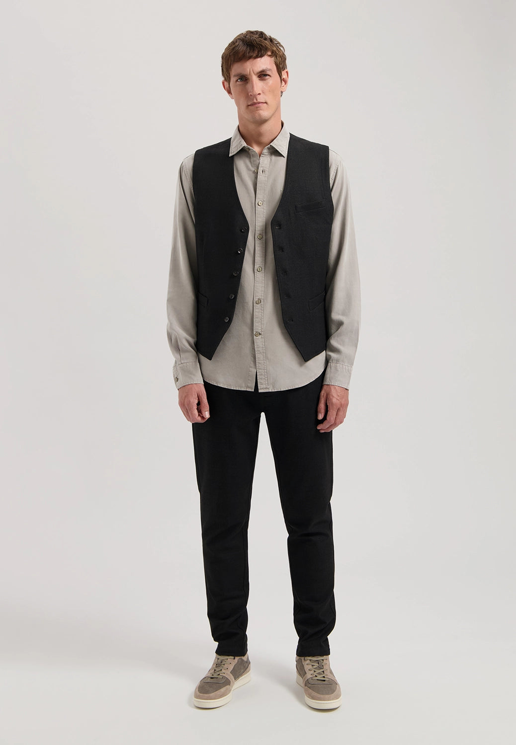 DSTREZZED STRETCH JERSEY CHECK TRAVEL GILET 121302
