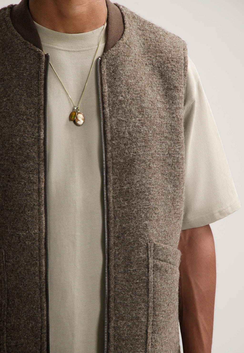 DSTREZZED NILS WOOL MIX GILET 121308