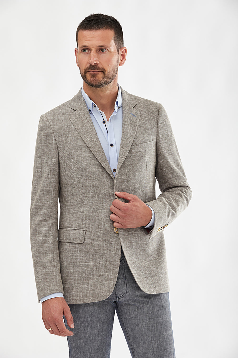 Gray linen sport on sale coat