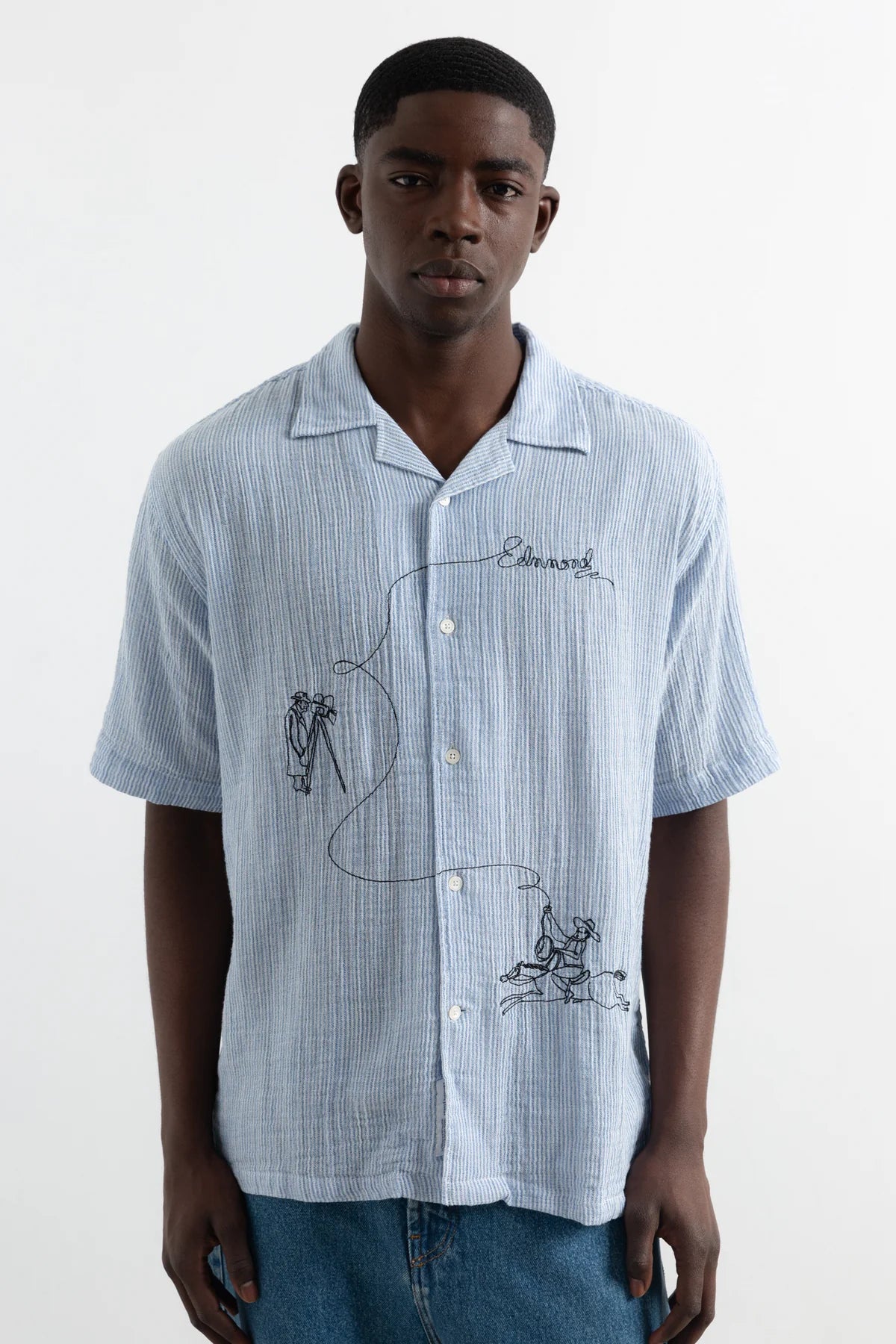 EDMMOND WESTERN EMBROIDERED S/S SHIRT 1261022560