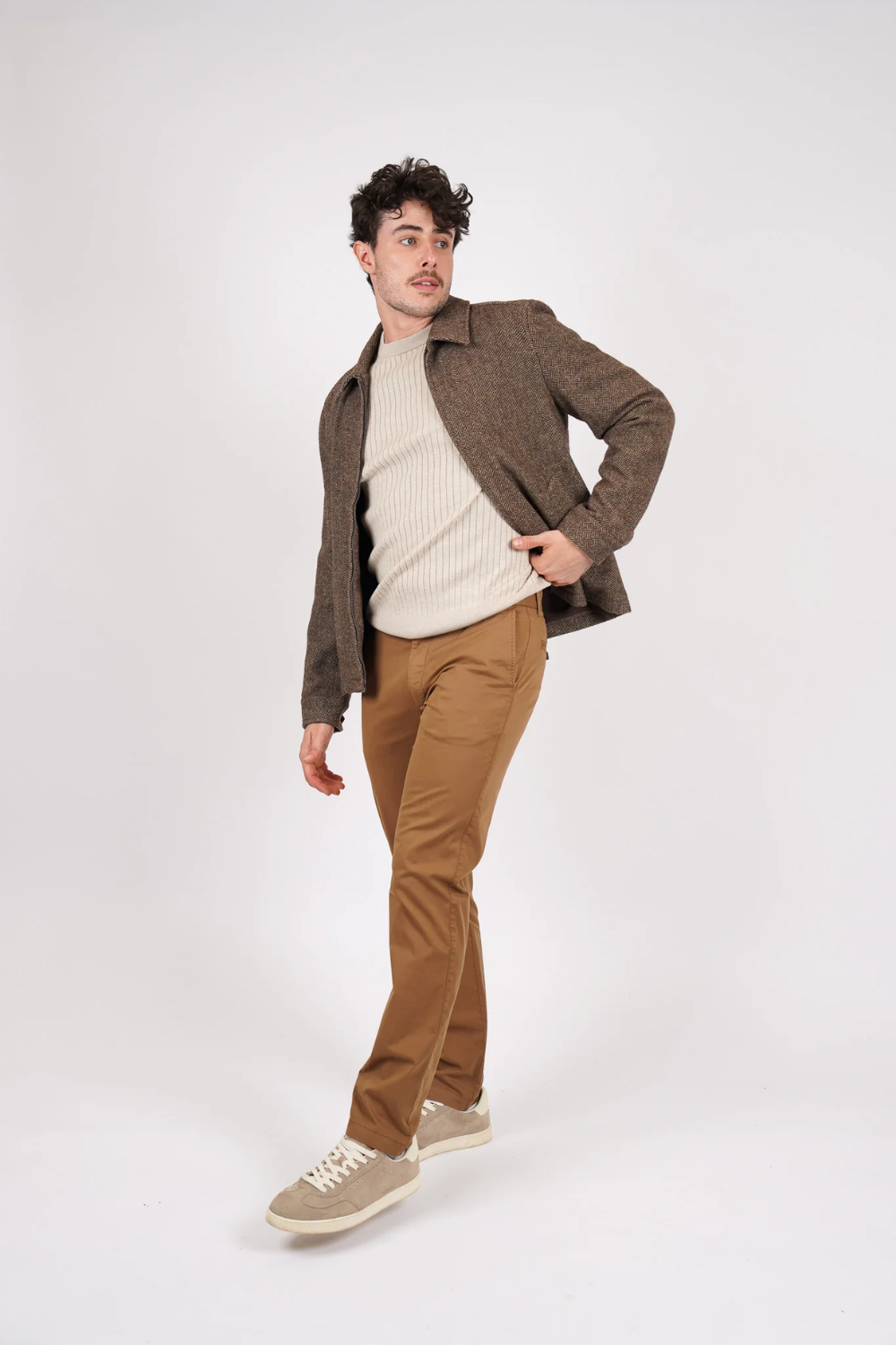 JAMES HARPER HERRINGBONE ZIP JACKET JHJ155