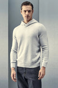 GRAN SASSO ITALIAN WOOL SOFT BOUCLE HOODED KNIT 13116