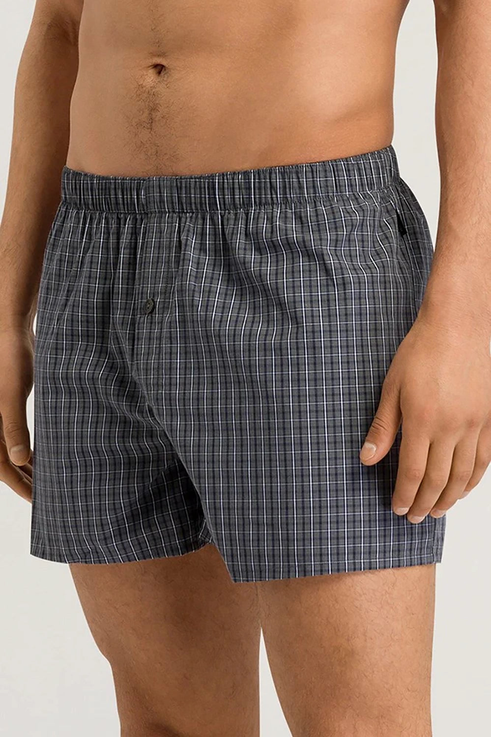 HANRO 100% COTTON FANCY WOVEN BOXER SHORTS H4013