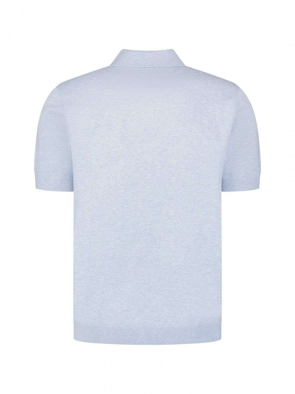 No Excess Johnny Collar Knit Polo in Blue