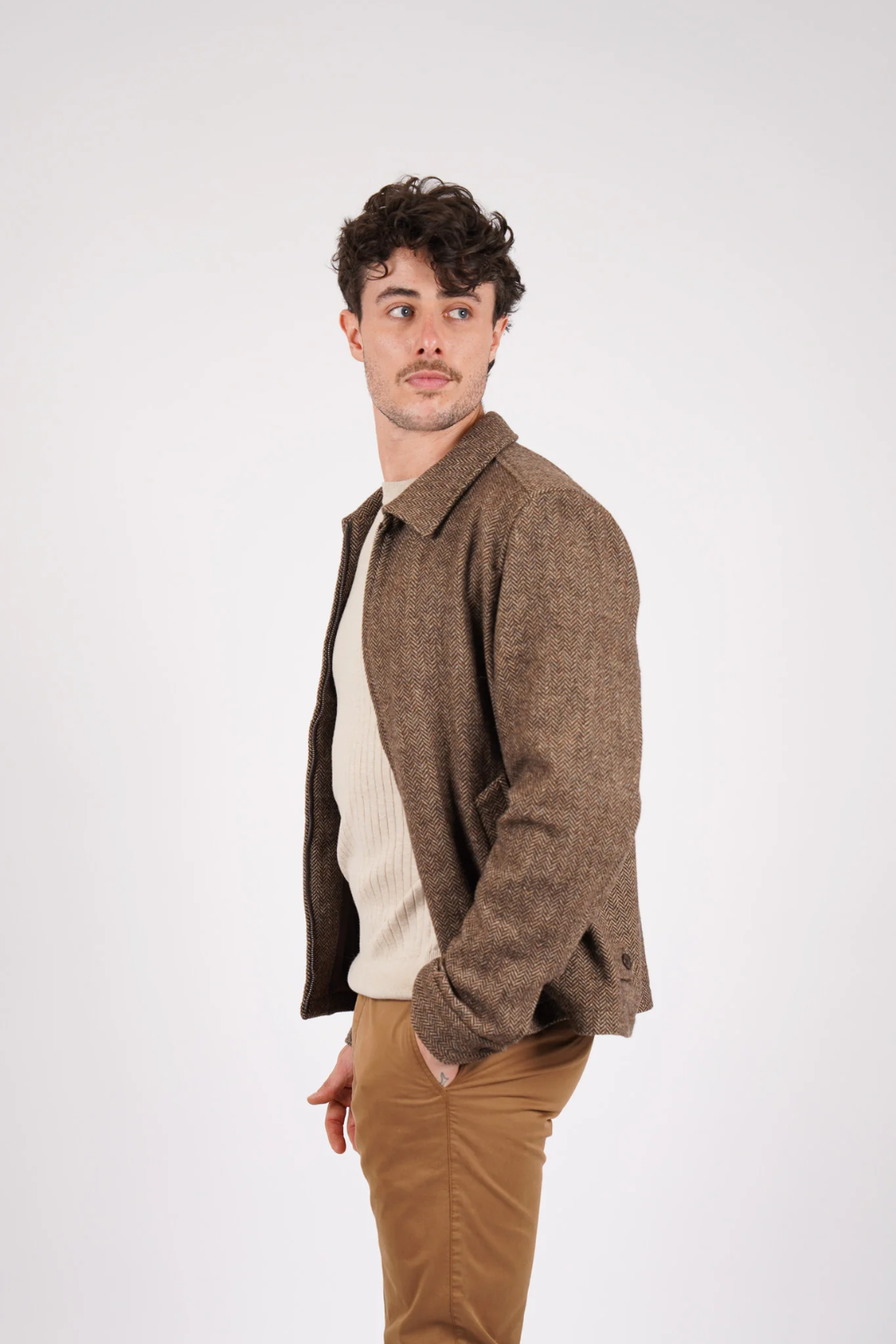 JAMES HARPER HERRINGBONE ZIP JACKET JHJ155
