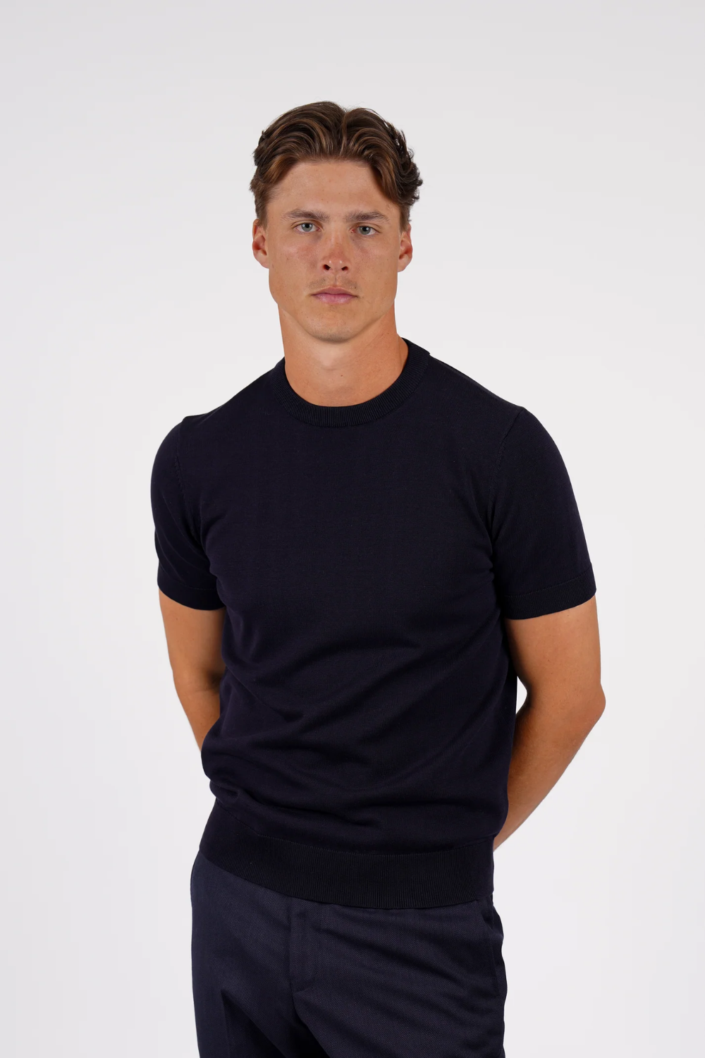 HARDY AMIES COTTON SILK S/S KNITWEAR TSHIRT