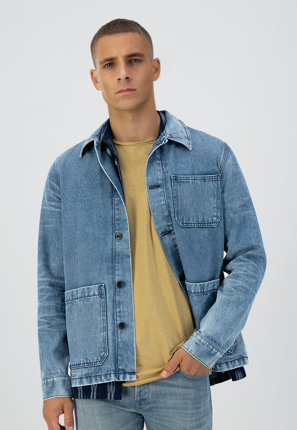 DSTREZZED PATCH POCKET DENIM JACKET 150014