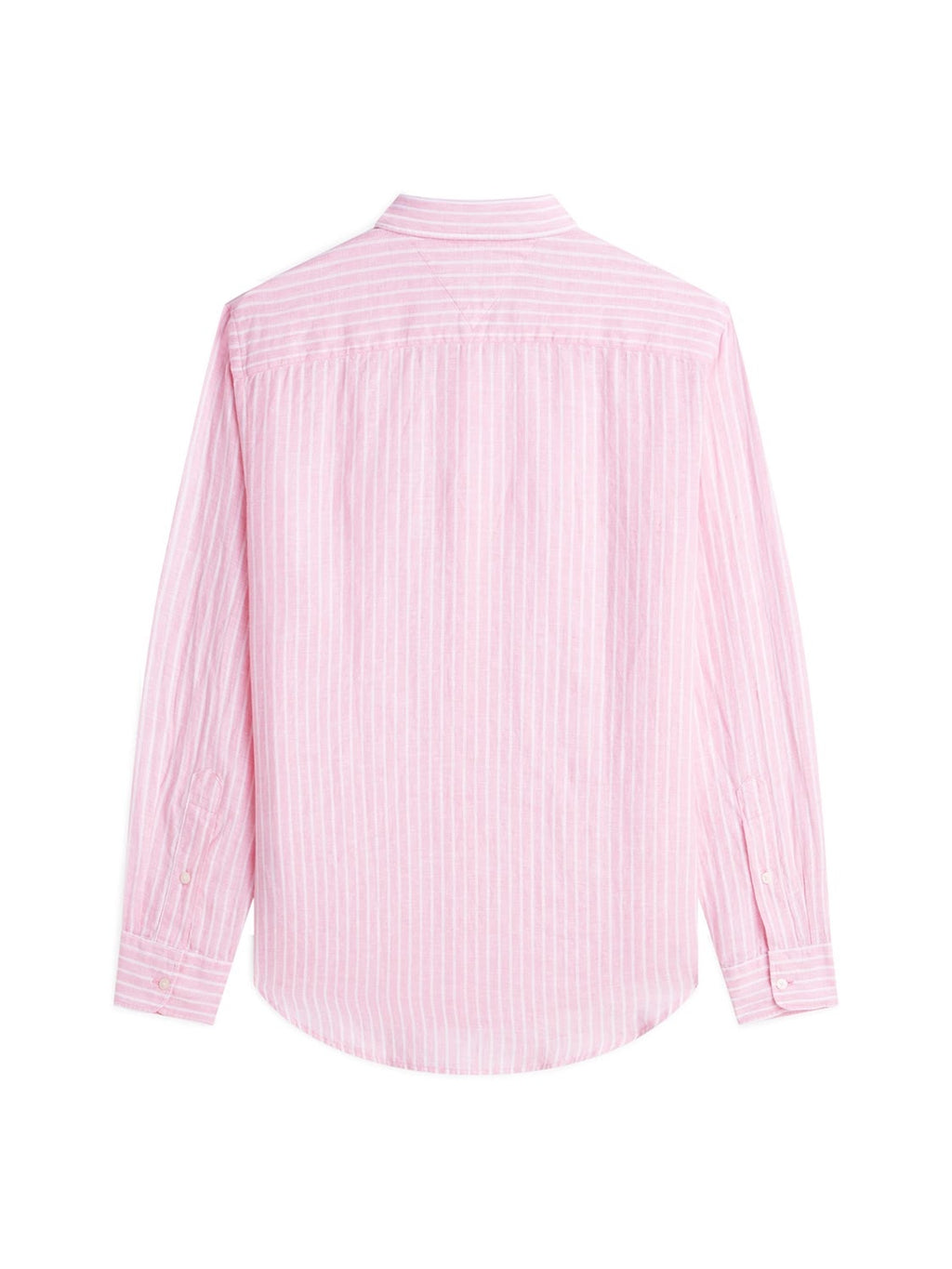 Tommy Hilfiger Linen Bengal Stripe Long Sleeve Shirt in Classic Pink