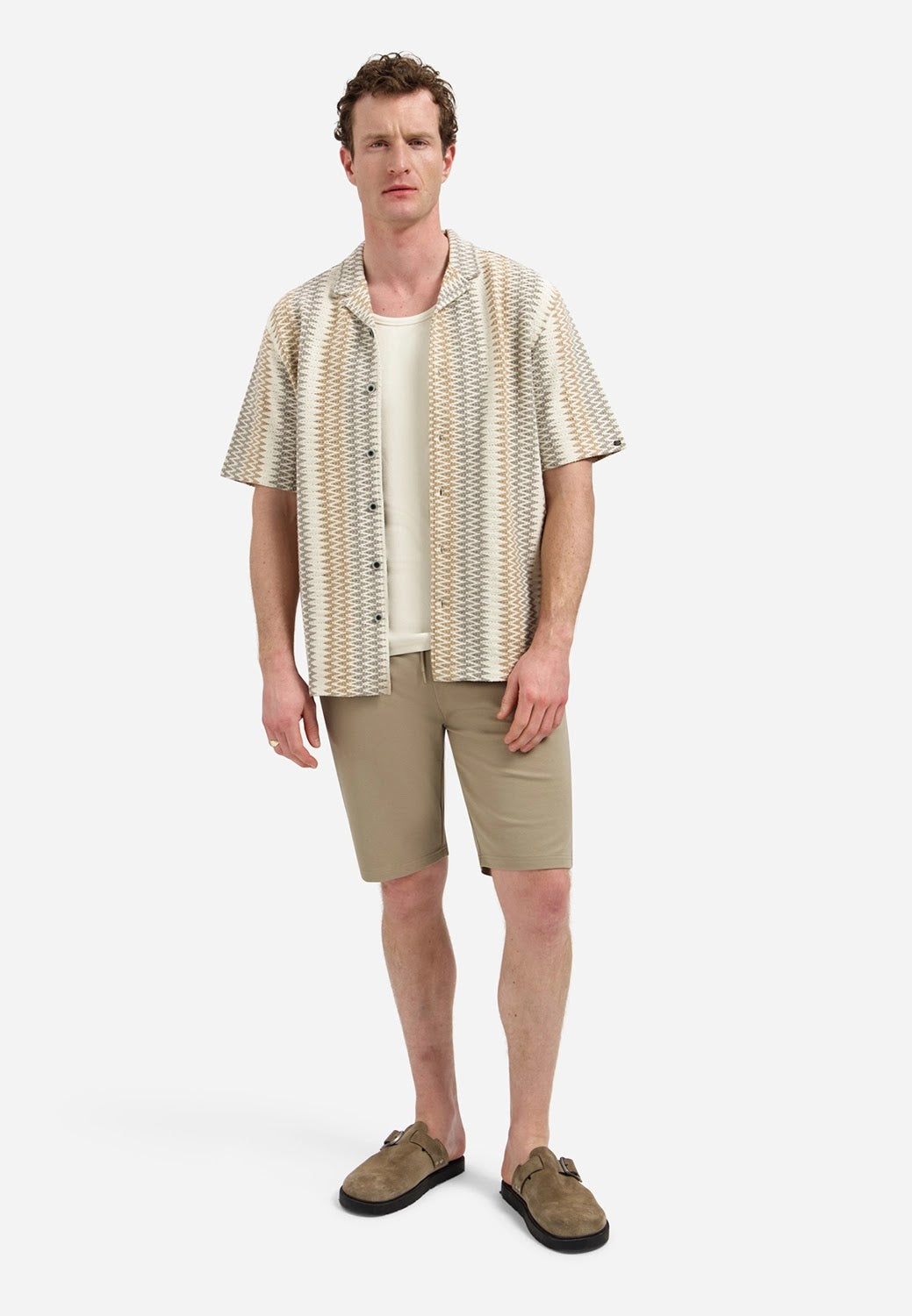 No Excess Soft Cotton Textured Short Sleeve Shirt in Kit