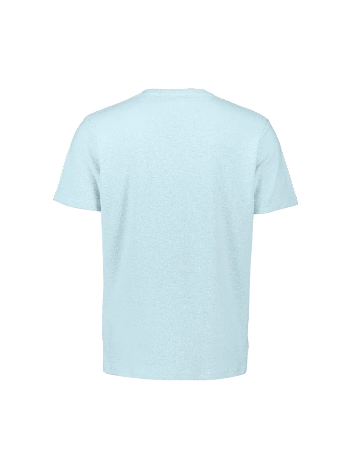 No Excess Crepe Textured Crew Neck Tee in Sky