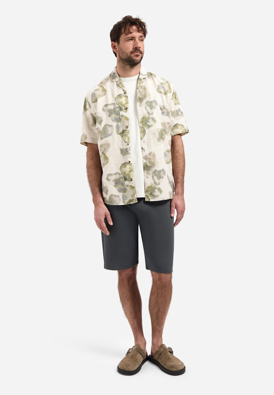 No Excess Logo Relaxed Fit Crew Neck Tee in Kit