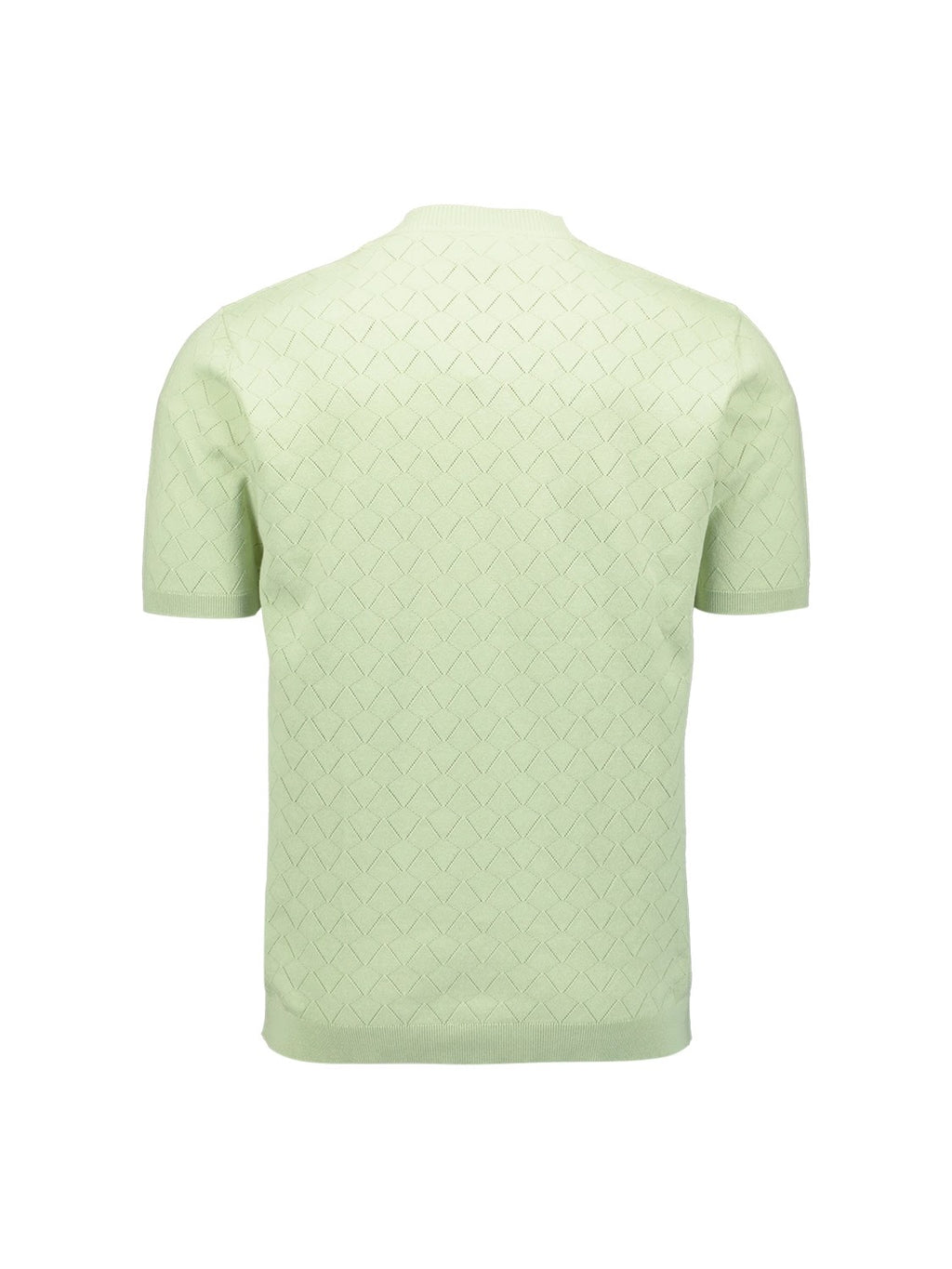 No Excess Textured Knitted Crew Tee in Green